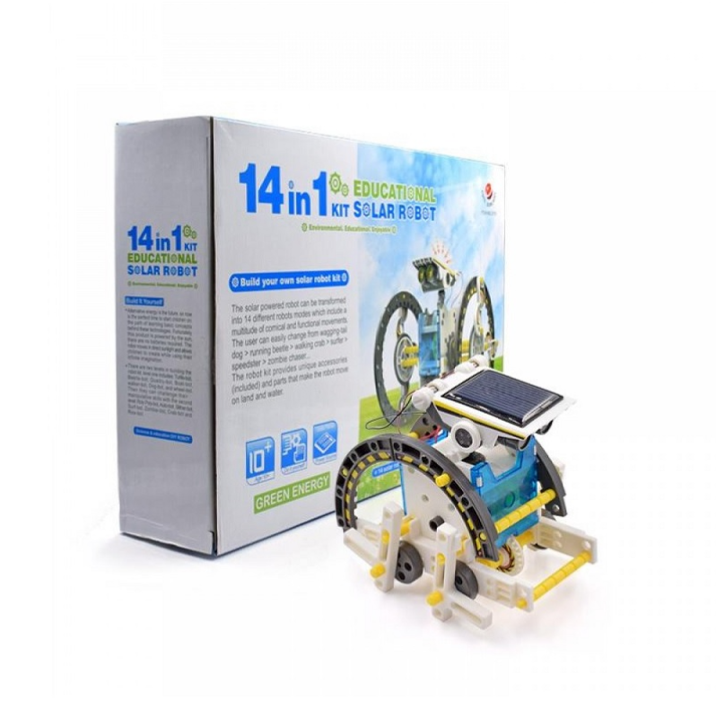 14-in-1 Educational Solar Robot DIY Kit – Build 14 Solar-Powered Robots | STEM Toy for Kids Age 8+