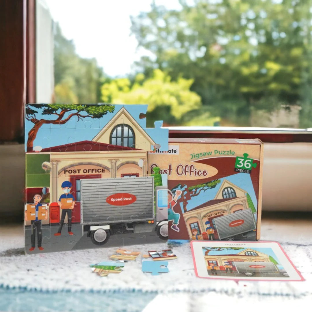 Mittimate Post Office 36-Piece Jigsaw Puzzle for Kids Ages 4ā6 | Educational Puzzle Toy | Perfect Birthday Gift for Boys & Girls