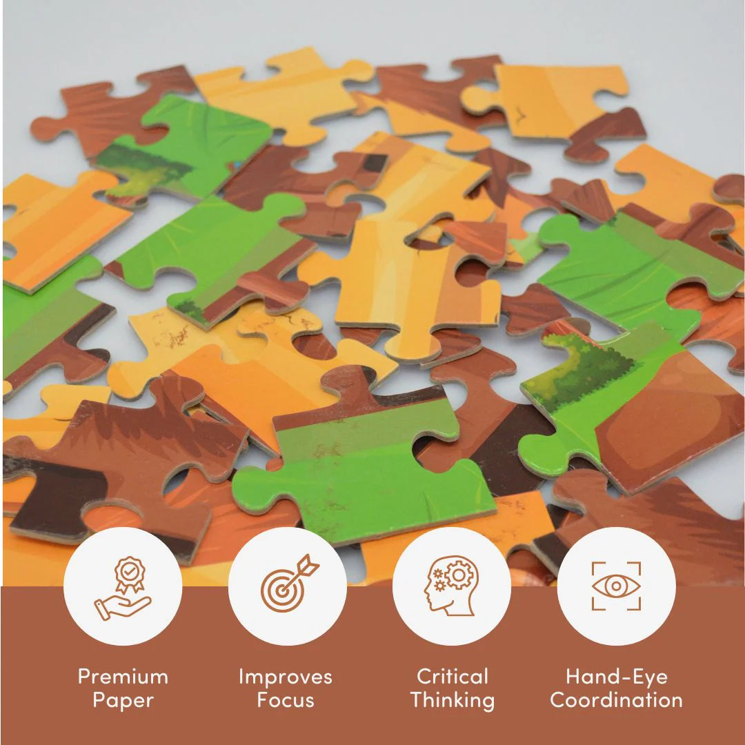 Mittimate Mud House Jigsaw Puzzle Game for Kids Age 4 to 6 Old I 36 Pieces Puzzle Toy I Birthday Gift for Children