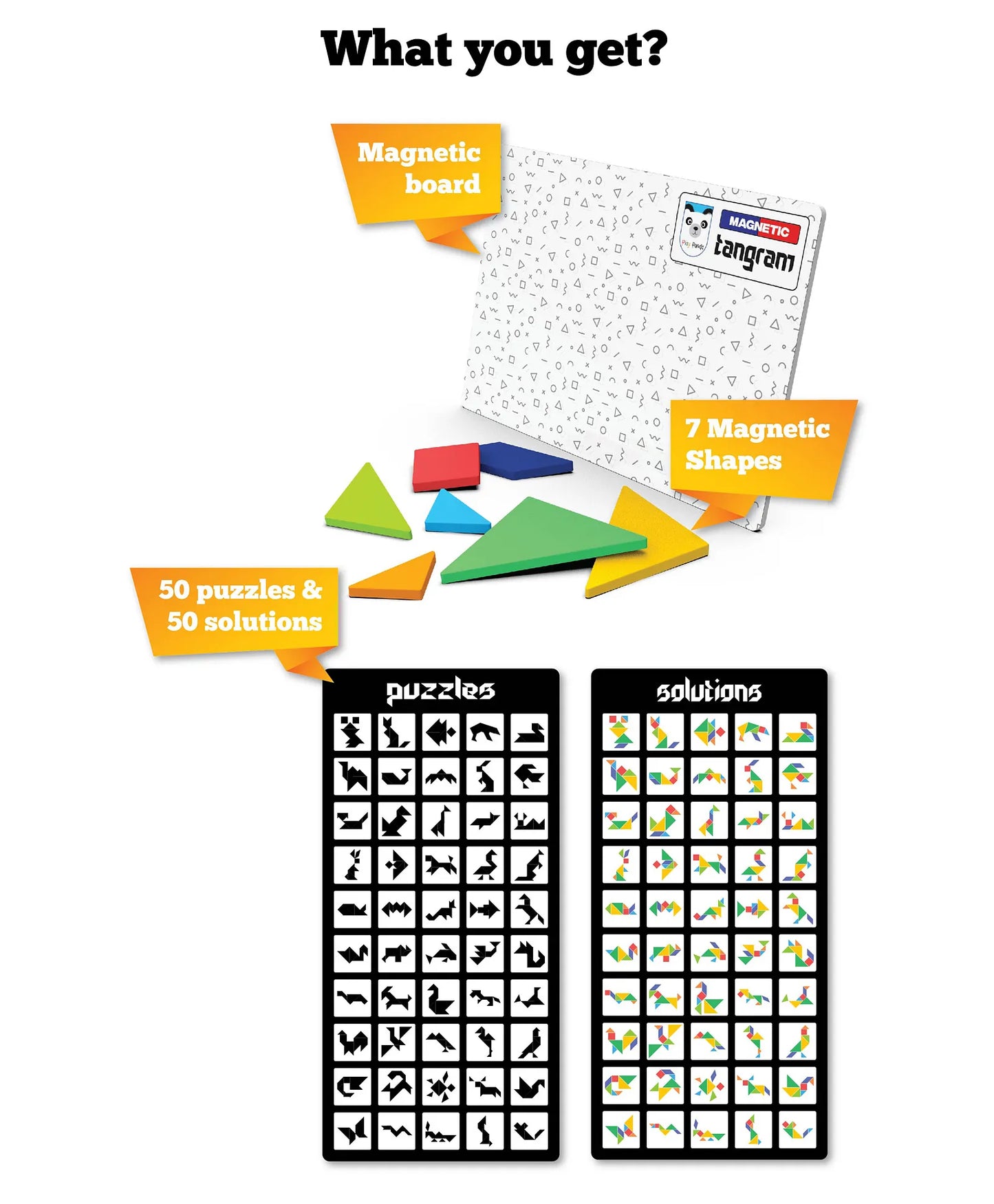 Play Panda Magnetic Tangram Animals – Brain-Boosting Puzzle Fun for All Ages (3–99 Years)!