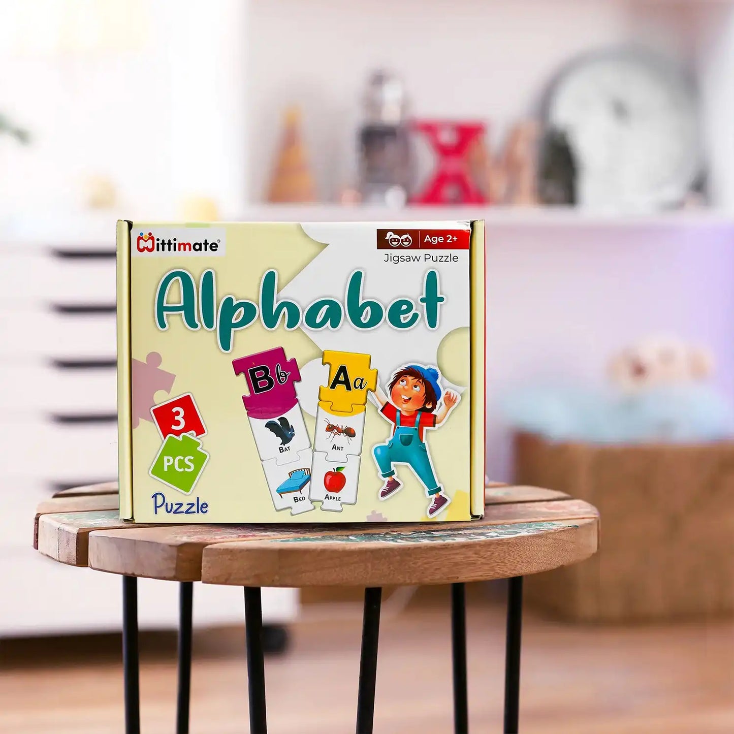 Mittimate Alphabet 78-Piece Jigsaw Puzzle for Kids Ages 2–4 | Educational ABC Learning Puzzle Toy | Perfect Gift for Toddlers & Preschoolers