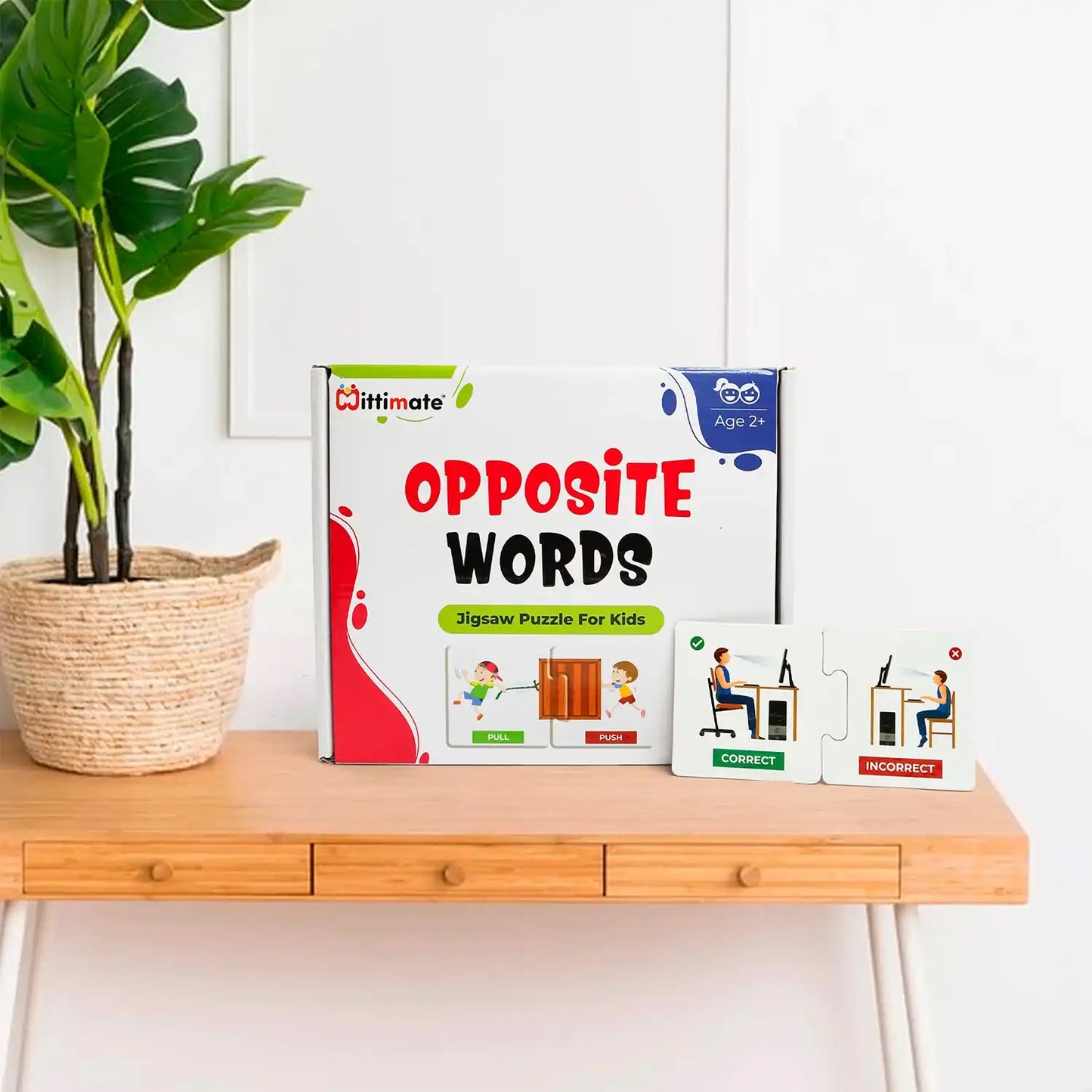 Opposite Word Jigsaw Puzzle for Kids | 60-Piece Educational Cardboard Puzzle for 2 to 4 Years | Perfect Gift for Children