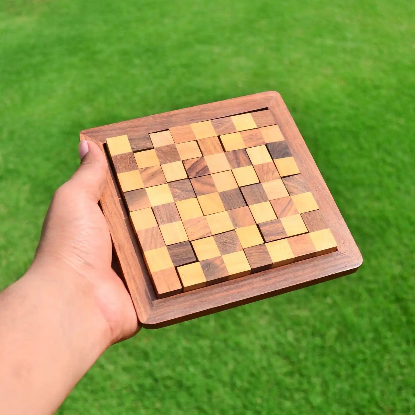 Wooden Tetris Puzzle Brain Teaser Game ā Handcrafted Block Board for Kids & Adults