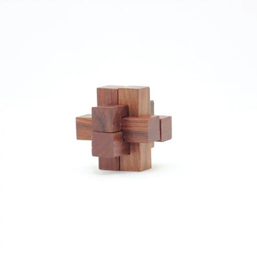 Wooden Interlocking Puzzle Game for Kids & Adults | Brain Teaser with Box | Fun IQ Toy for Ages 6+