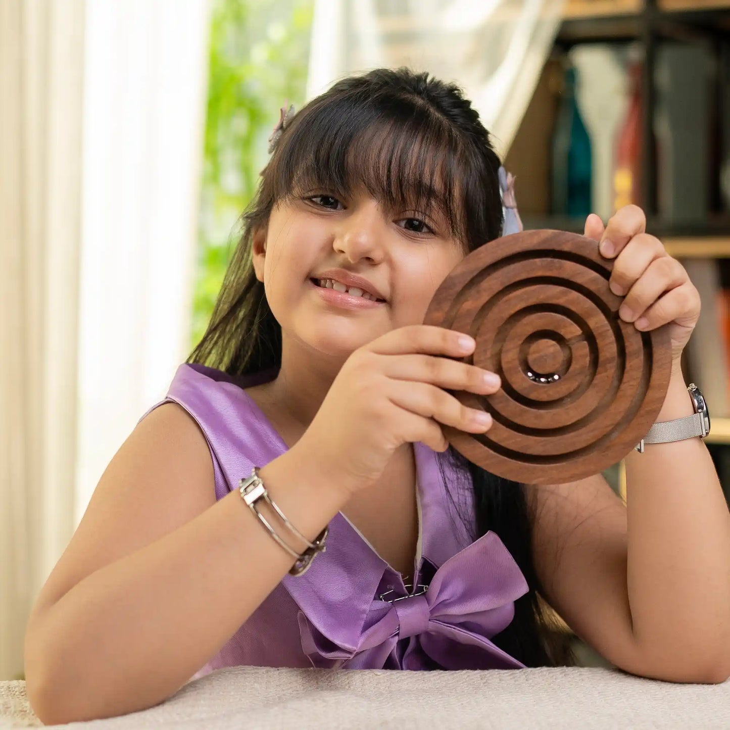 Circle Labyrinth Puzzle | Ball in a Maze for Kids 6+ Years | Wooden Ball Balancing Brain Teaser | Develop Problem-Solving Skill