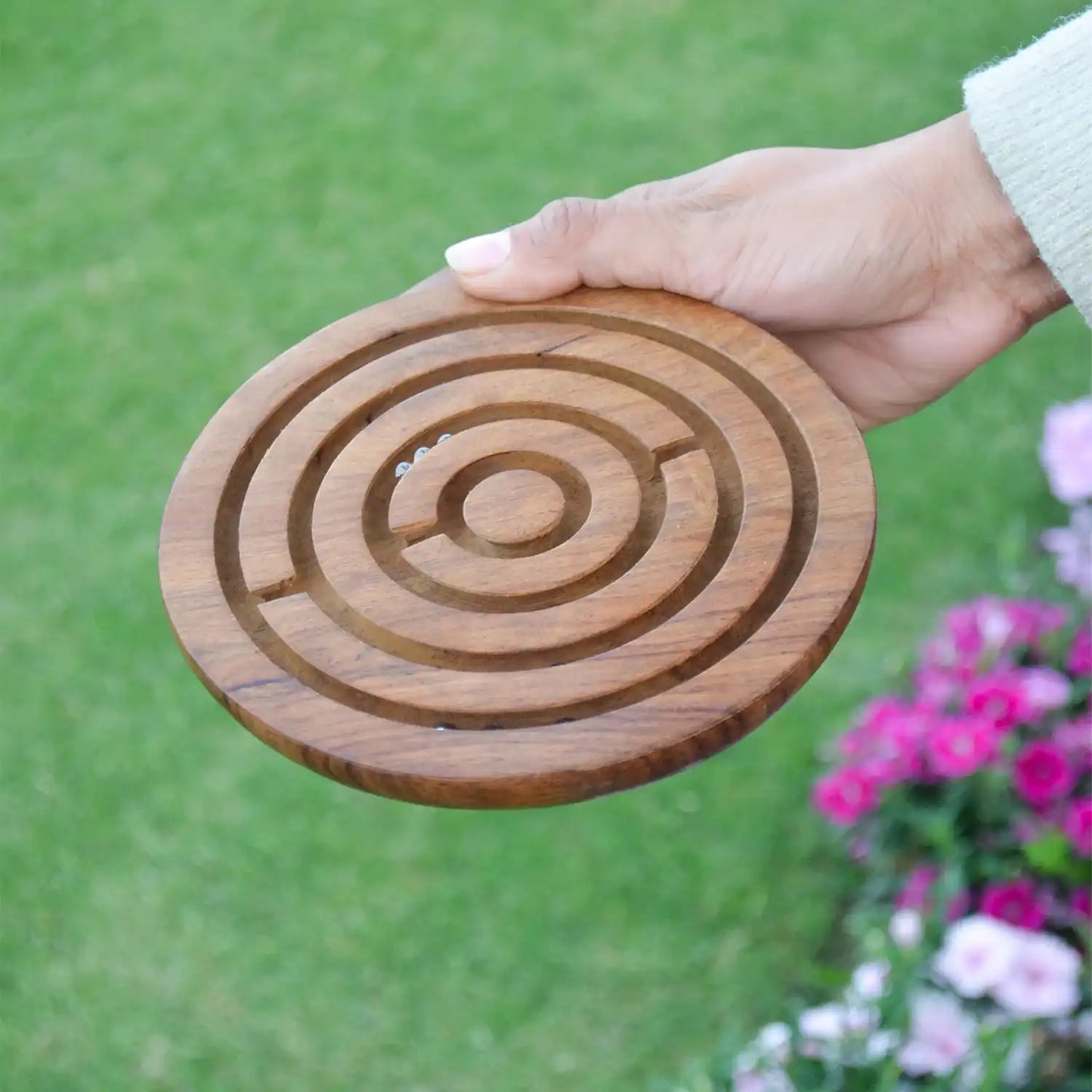 Circle Labyrinth Puzzle | Ball in a Maze for Kids 6+ Years | Wooden Ball Balancing Brain Teaser | Develop Problem-Solving Skill
