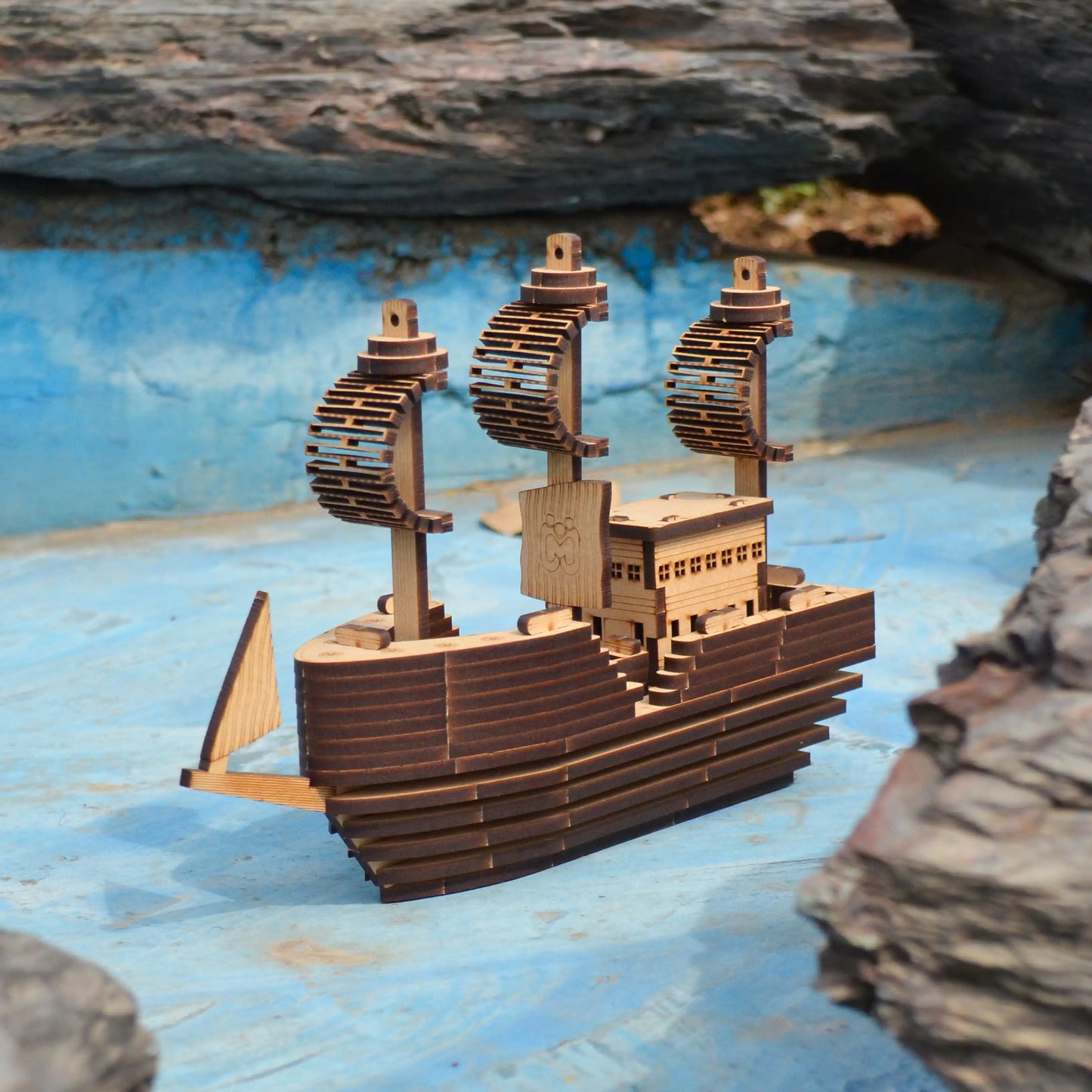 DIY Great White Ship | 64 Wooden MDF Pieces | 3D Model Building Kit for Kids (8+)
