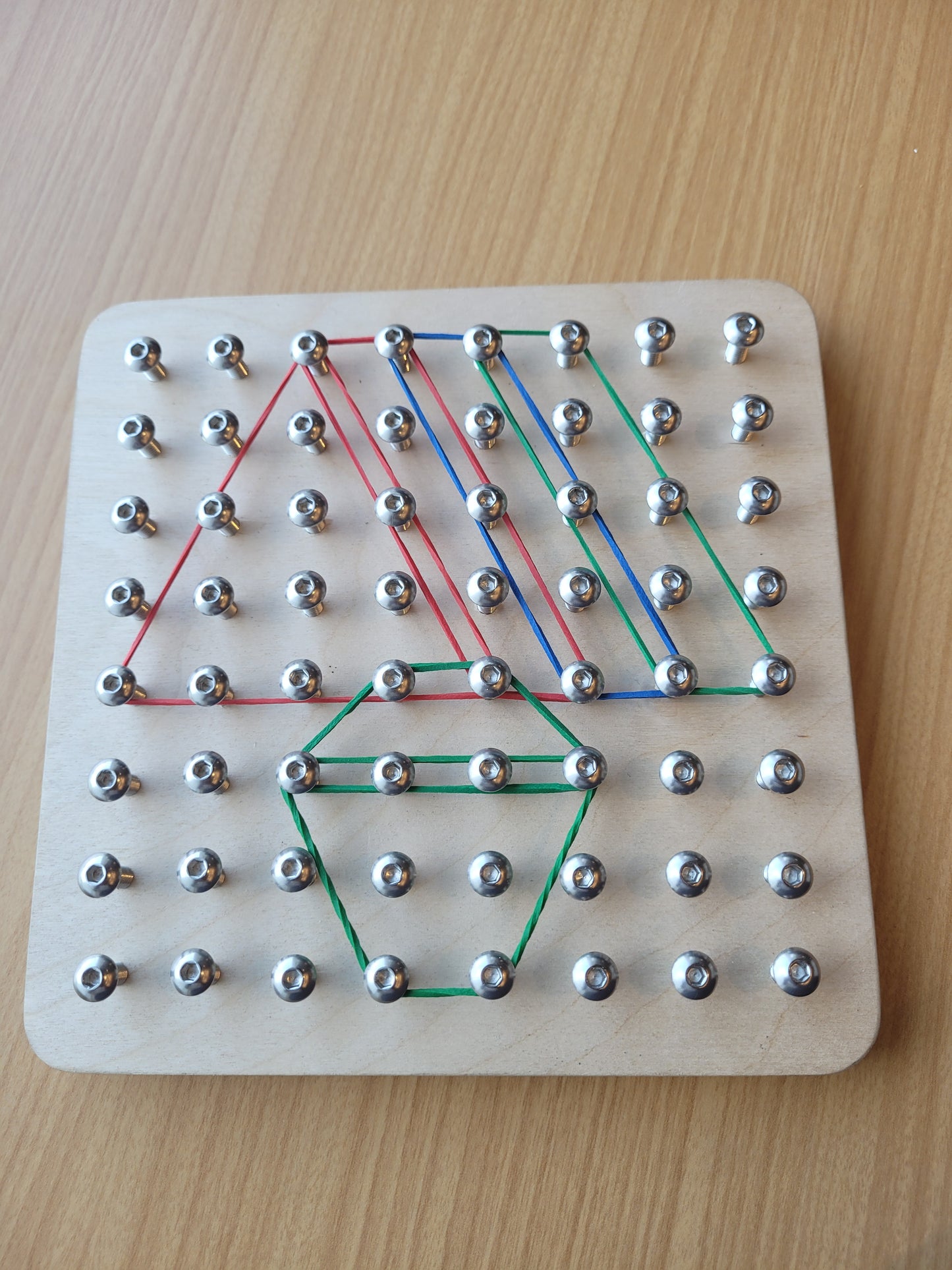 Wooden Geoboard - Hands on Math & Creativity Learning Toy for Kids