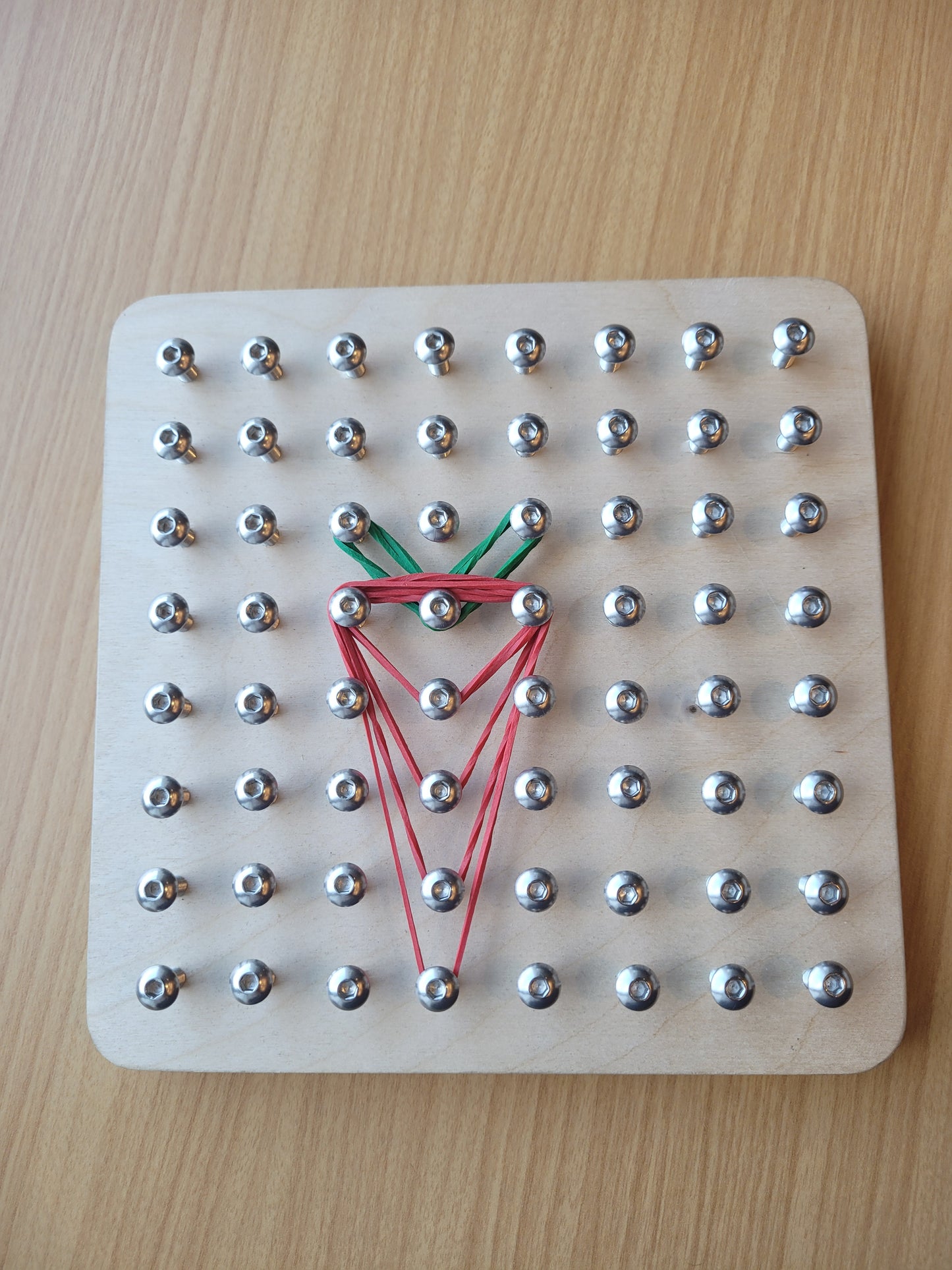 Wooden Geoboard - Hands on Math & Creativity Learning Toy for Kids