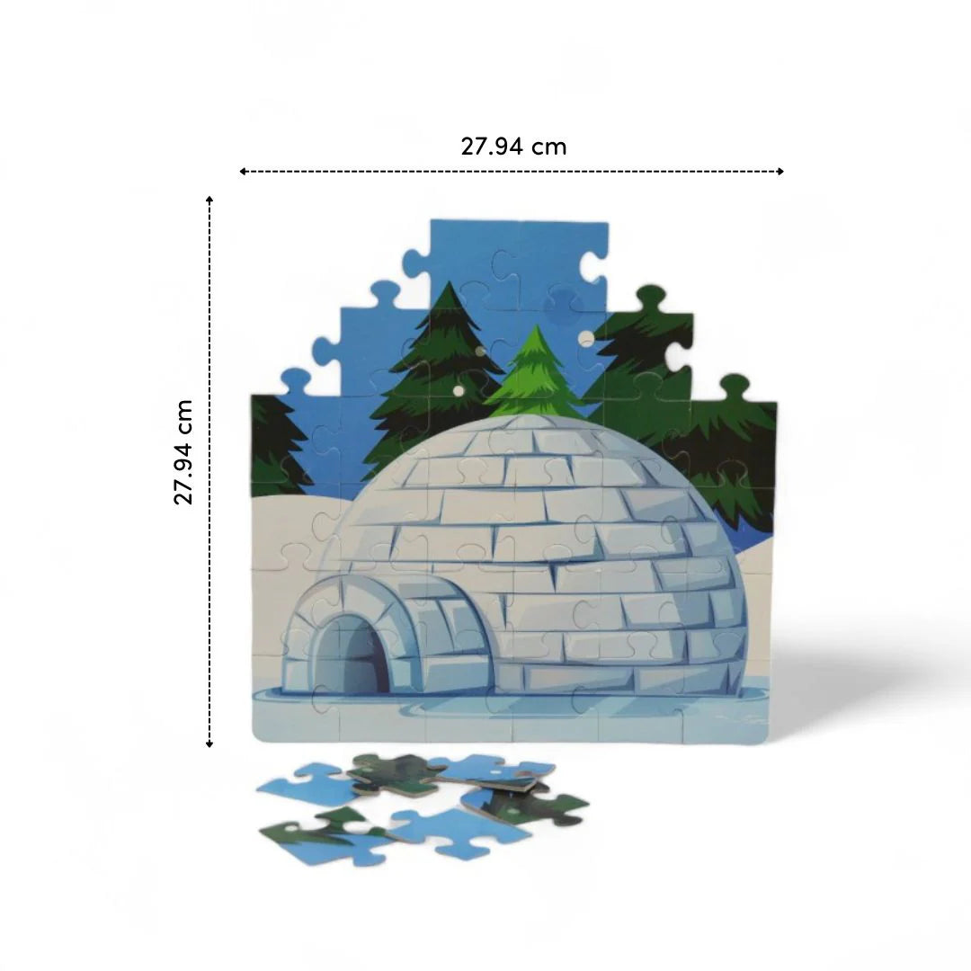 Mittimate Igloo Jigsaw Puzzle (36 pieces)