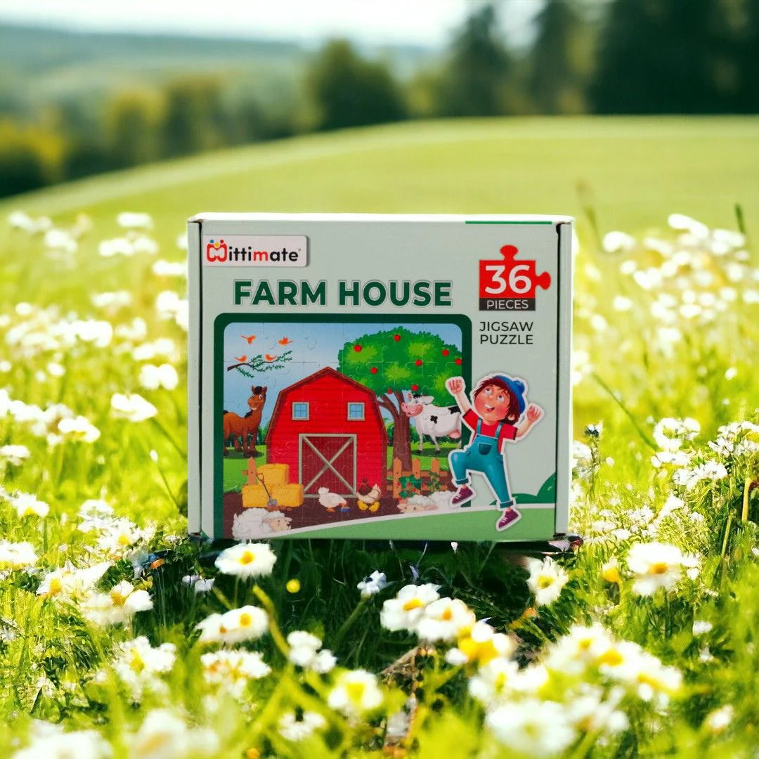 Mittimate Farm House Jigsaw Puzzle Game for Kids Age 4 to 6 Old I 36 Pieces Puzzle Toy I Birthday Gift for Children