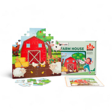 Mittimate Farm House Jigsaw Puzzle Game for Kids Age 4 to 6 Old I 36 Pieces Puzzle Toy I Birthday Gift for Children
