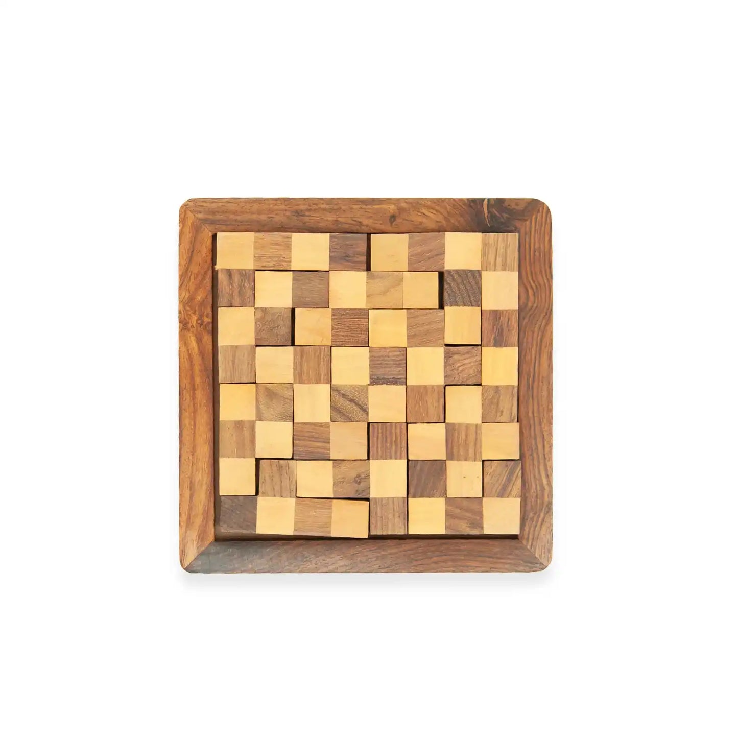 Wooden Tetris Puzzle Brain Teaser Game ā Handcrafted Block Board for Kids & Adults