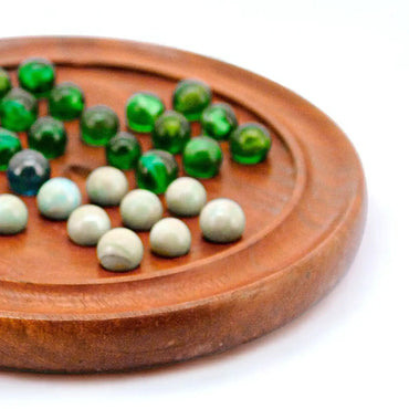 Peg Solitaire (Brainvita) Game 8" | Wooden Brain Teaser for Kids 6+ Years | Develop Problem-Solving Skill