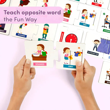 Opposite Word Jigsaw Puzzle for Kids | 60-Piece Educational Cardboard Puzzle for 2 to 4 Years | Perfect Gift for Children