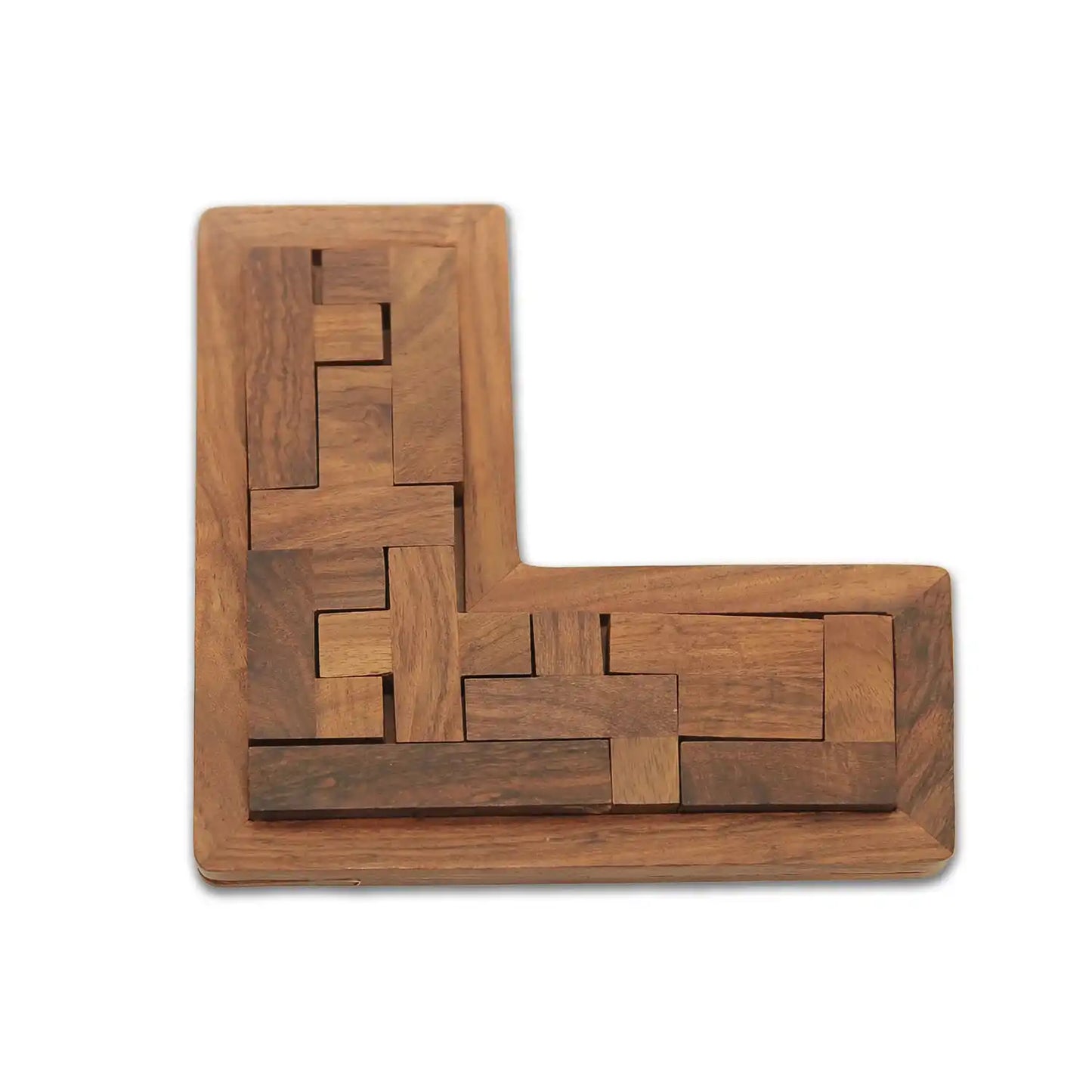 L Shaped Pentomino (Tetris) Puzzle | Classic Wooden Brain Teaser for Kids 6+ Year | Develop Problem-Solving Skills