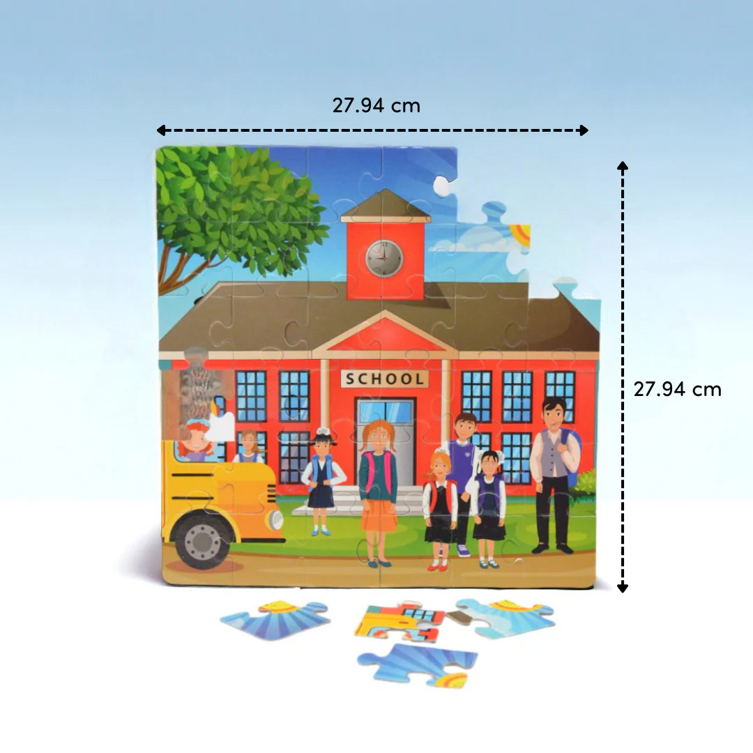 Mittimate School Jigsaw Puzzle Game for Kids Age 4 to 6 Old I 36 Pieces Puzzle Toy I Birthday Gift for Children