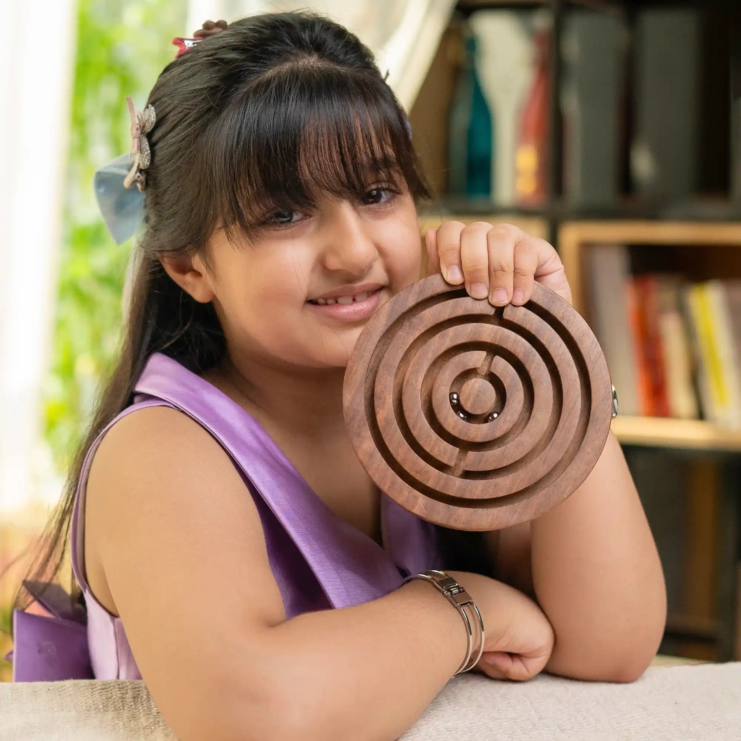 Circle Labyrinth Puzzle | Ball in a Maze for Kids 6+ Years | Wooden Ball Balancing Brain Teaser | Develop Problem-Solving Skill