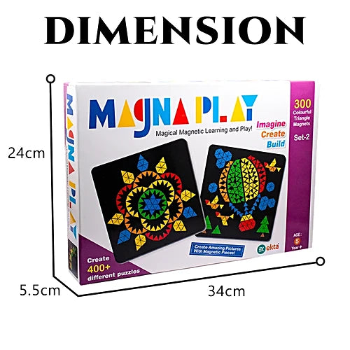 300 Magnetic Pieces with Double-Sided Canvas (Ages 5+)