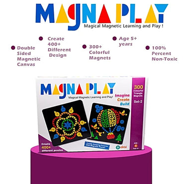 300 Magnetic Pieces with Double-Sided Canvas (Ages 5+)