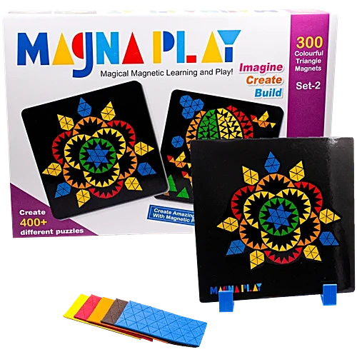 300 Magnetic Pieces with Double-Sided Canvas (Ages 5+)