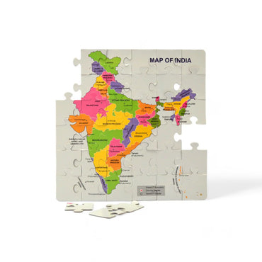 Mittimate Map of India 36-Piece Jigsaw Puzzle for Kids Ages 4–6 | Educational Geography Puzzle Toy | Perfect Birthday Gift for Boys & Girls