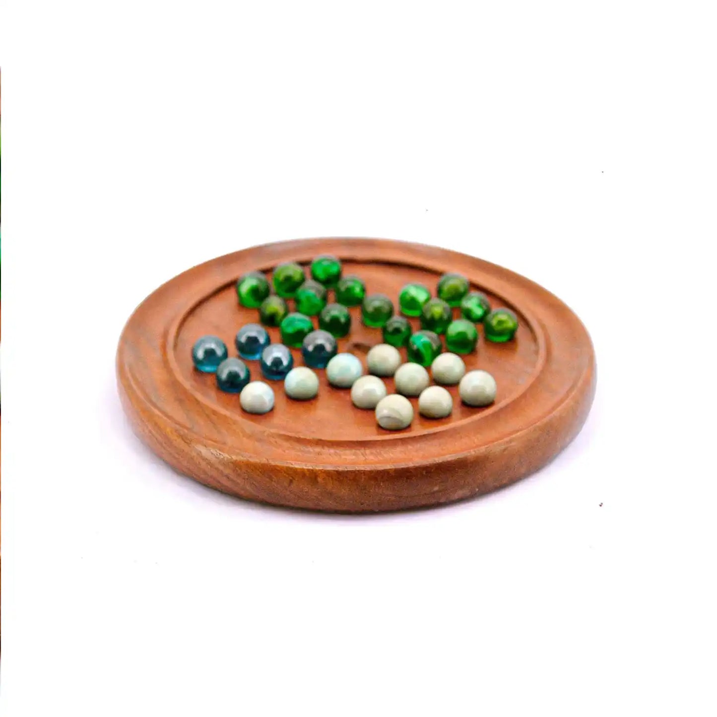 Peg Solitaire (Brainvita) Game 8" | Wooden Brain Teaser for Kids 6+ Years | Develop Problem-Solving Skill