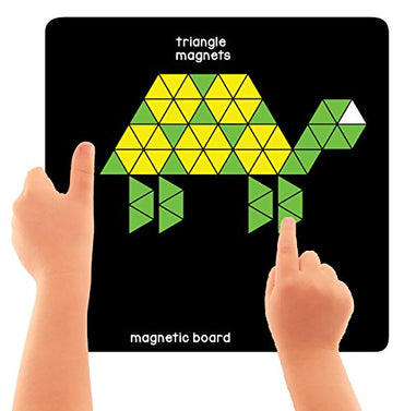 Play Panda Magnetic Puzzles – Triangles Edition | 100 Puzzle Cards & 250 Magnetic Pieces