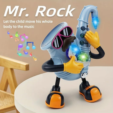 Groovy Saxophone Robot Toy with Lights & Music for Kids