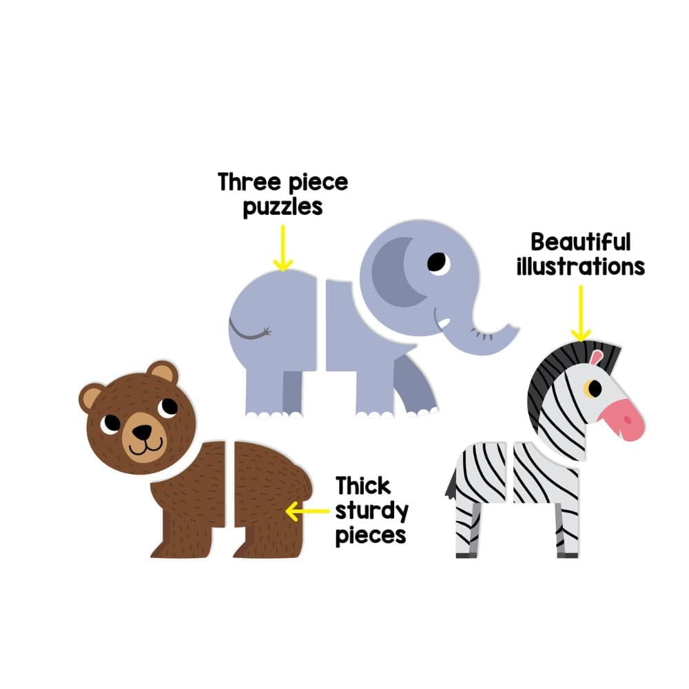 Jungle Animals Puzzle Set with 50+ GK Facts – Fun & Educational Toy for Kids