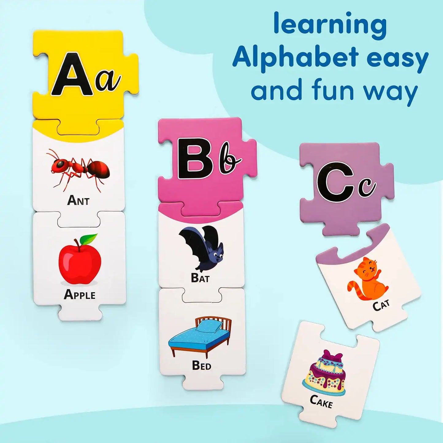 Mittimate Alphabet 78-Piece Jigsaw Puzzle for Kids Ages 2–4 | Educational ABC Learning Puzzle Toy | Perfect Gift for Toddlers & Preschoolers