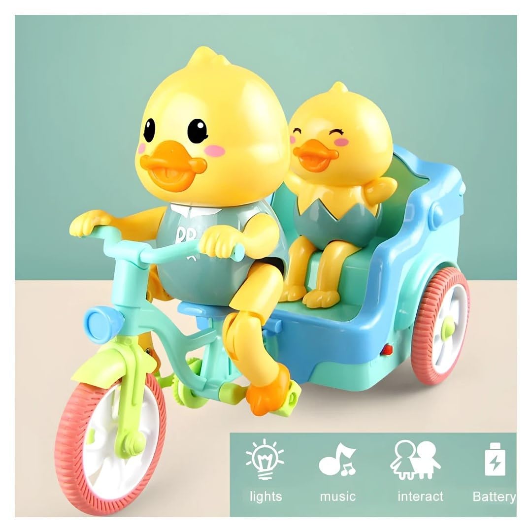 Duck Tricycle Toy with Backseat Passenger
