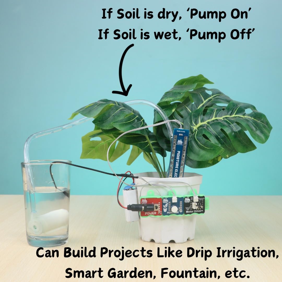 WitBlox DIY Smart Irrigation School Project Kit with Free Online Class | STEM Learning| Automatic Watering System| Sensors & Pump | Kids Science Fair Exhibition | Birthday Gift for Age 8 9 10 11 12 |