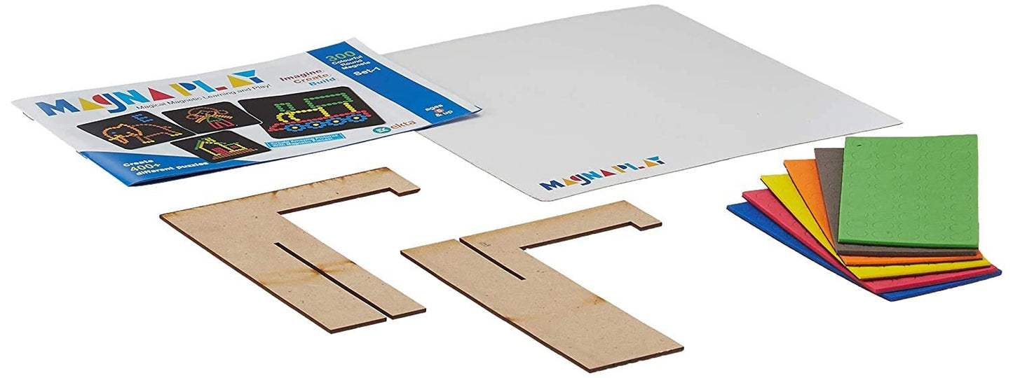 300 Magnetic Pieces with Double-Sided Canvas (Ages 5+)