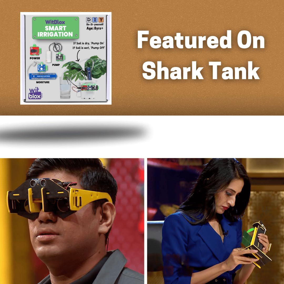 WitBlox DIY Smart Irrigation School Project Kit with Free Online Class | STEM Learning| Automatic Watering System| Sensors & Pump | Kids Science Fair Exhibition | Birthday Gift for Age 8 9 10 11 12 |