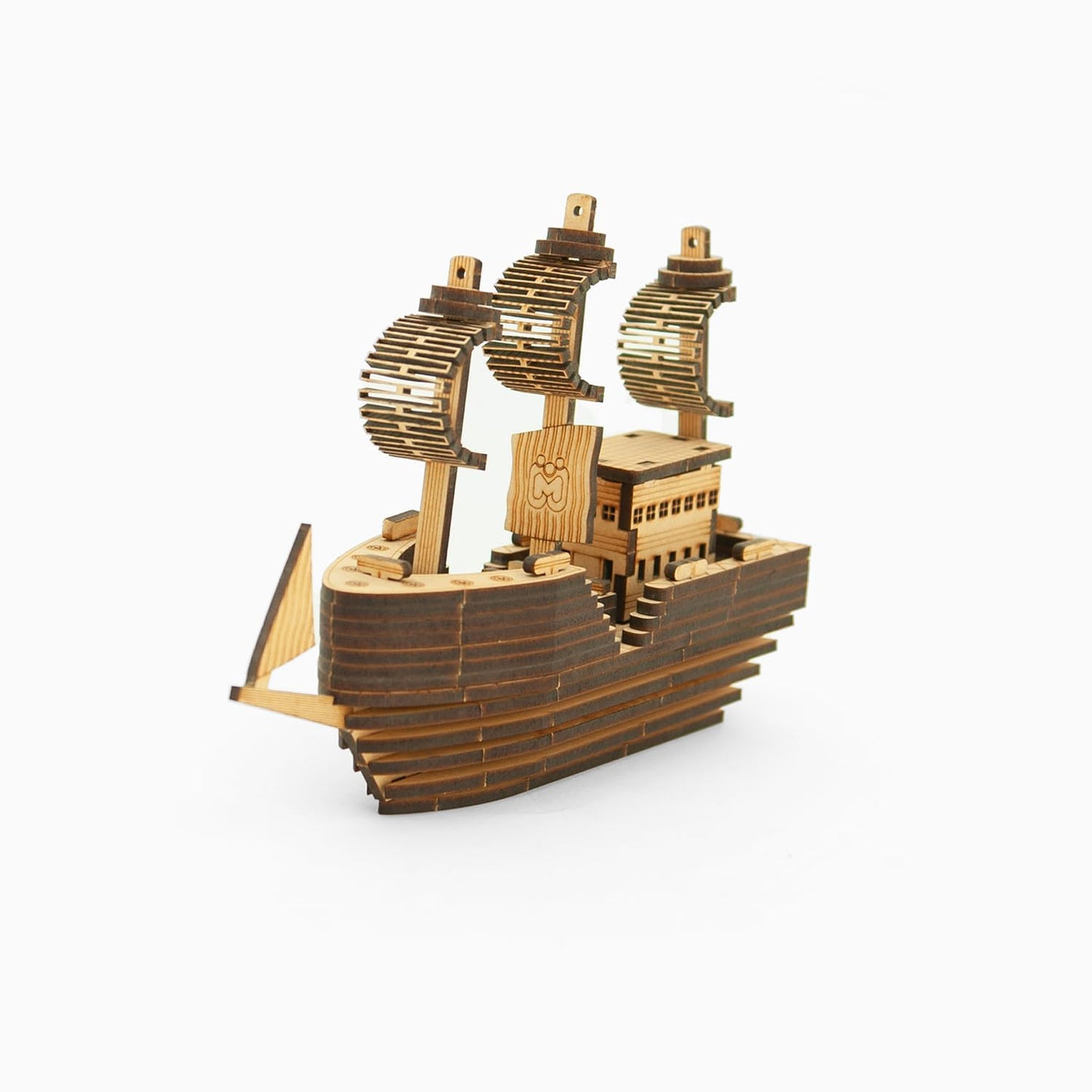 DIY Great White Ship | 64 Wooden MDF Pieces | 3D Model Building Kit for Kids (8+)