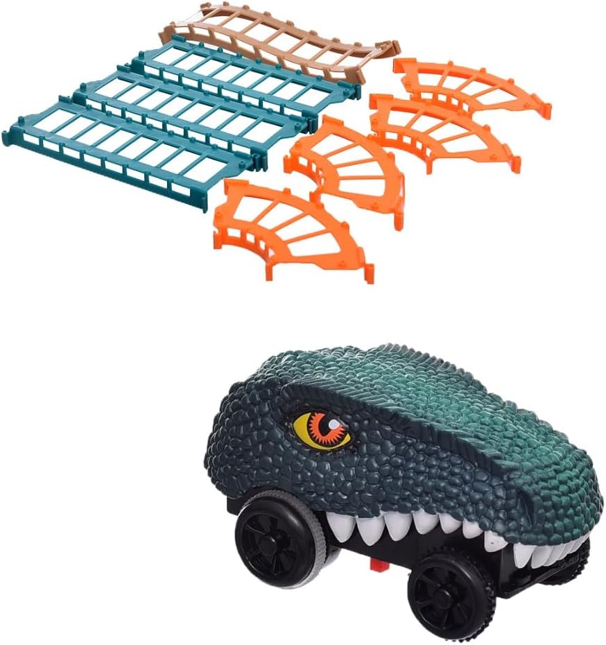 Dino Track β DIY Racing Set with Dinosaur Car | Battery Operated Track Toy for Kids 3+ Years