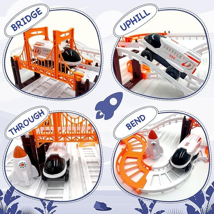 Outer Space Track Set | Battery-Operated Shuttle, Astronauts & More