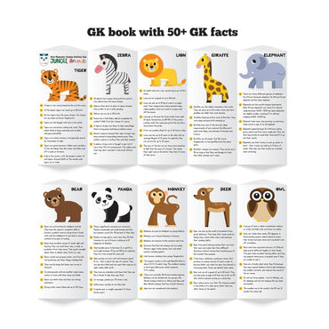 Jungle Animals Puzzle Set with 50+ GK Facts – Fun & Educational Toy for Kids