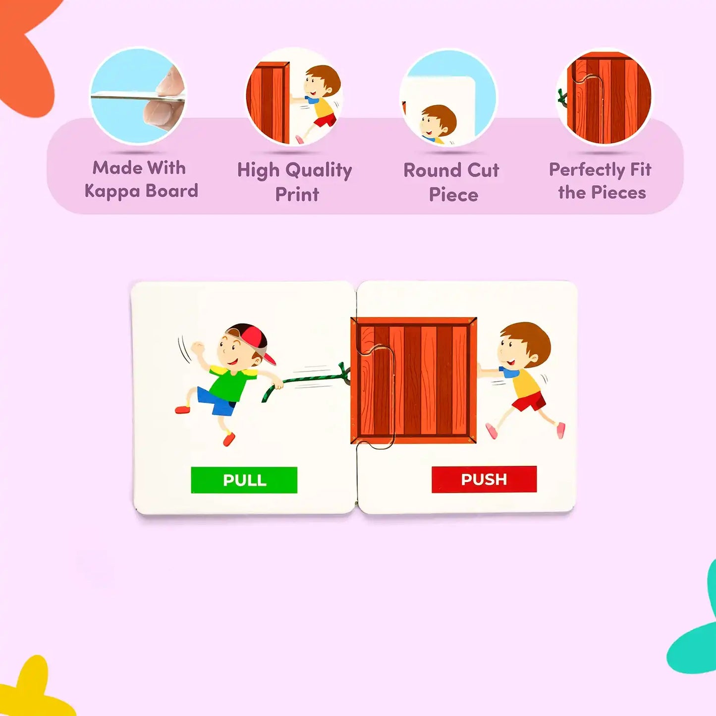 Opposite Word Jigsaw Puzzle for Kids | 60-Piece Educational Cardboard Puzzle for 2 to 4 Years | Perfect Gift for Children