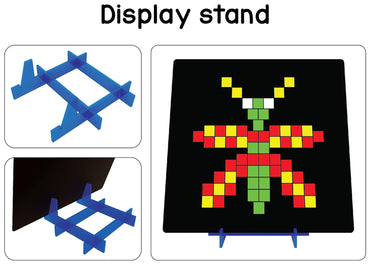 Magnetic Puzzle Squares Kit – 400 Colorful Magnets + 200 Design Challenges (Ages 5–99)