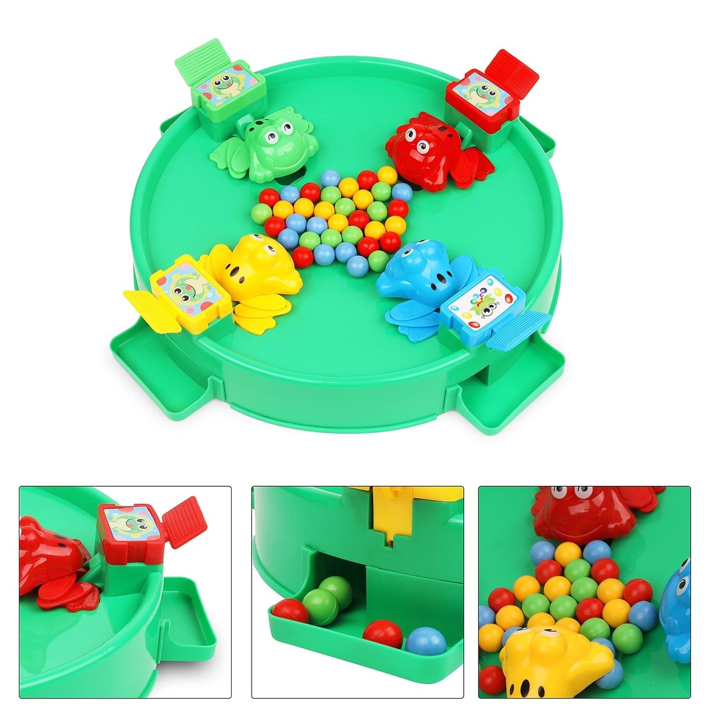 Hungry Frog Feeding Frenzy Game β Fast-Paced Action Toy for Kids β 4-Player Family Board Game with Colorful Balls & Jumping Frogs
