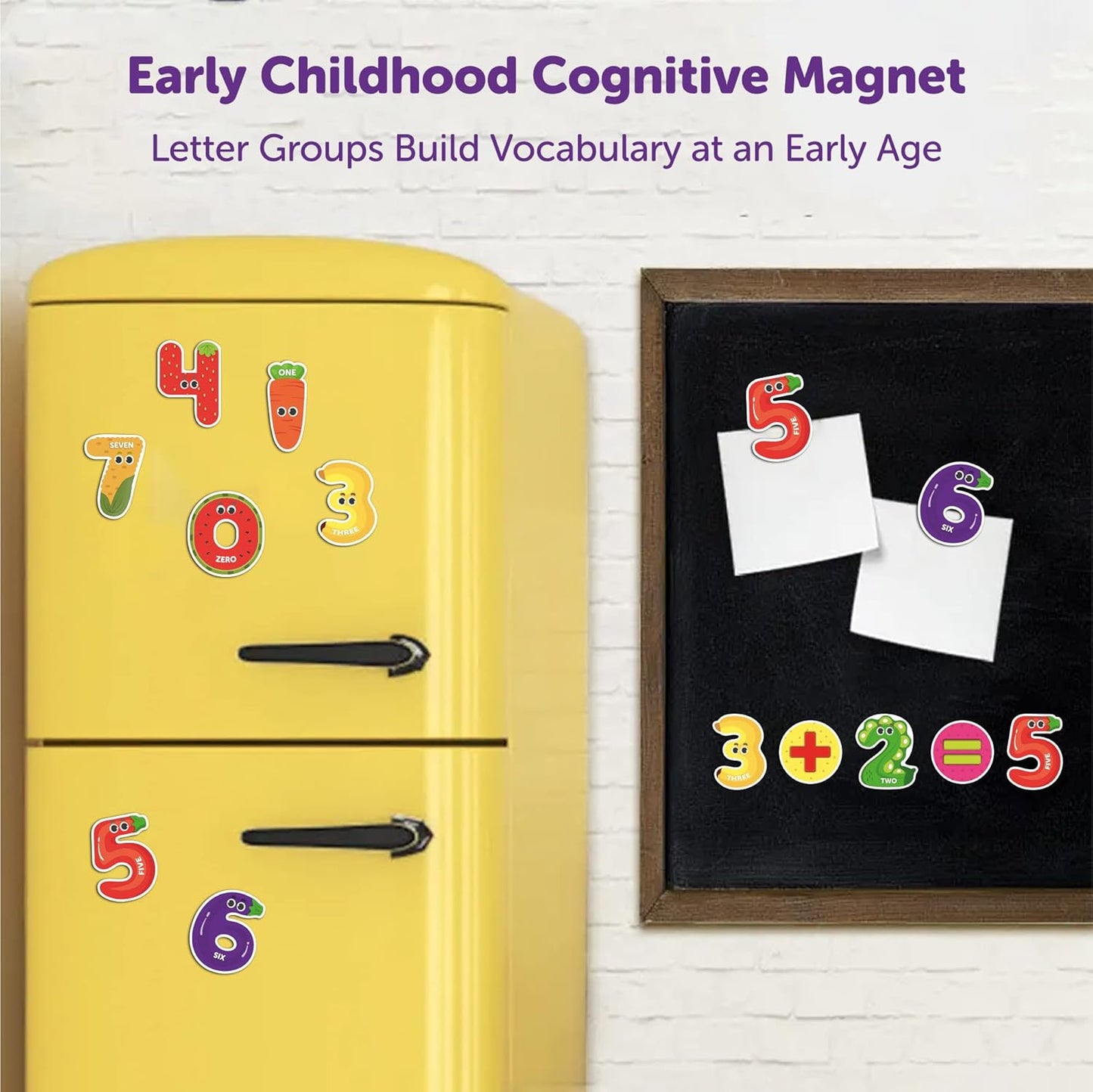Play Panda Magnetic Numbers & Math Symbols – Fun with Fruits & Veggies!