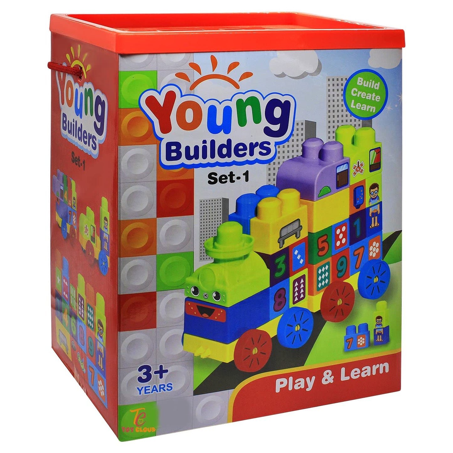 Young Builders Colorful Train Set 1 – Educational Building Blocks for Kids (3+ Years)