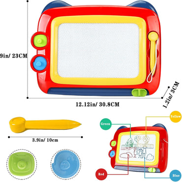 Color Doodle Magnetic Drawing Board for Kids – Mess-Free Educational Art Toy with Color Zones, Stamps & Pen – Fun Creative Gift for Toddlers (Ages 3+)