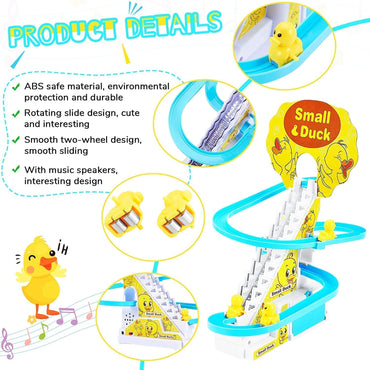Small Duck Climbing Slide Toy with Music & Lights
