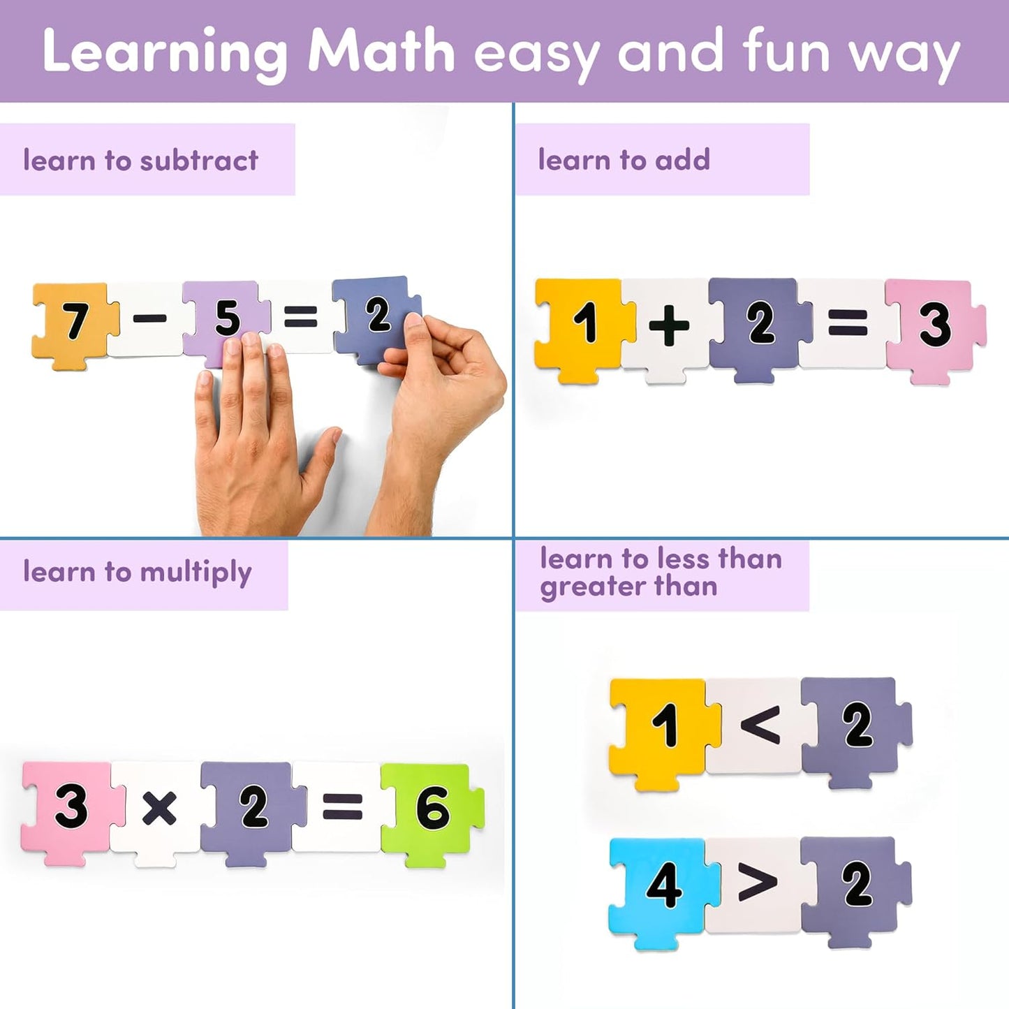 Mittimate Numbers & Shapes Puzzle Set for Kids | 54-Piece Educational Jigsaw for Toddlers (Ages 2+) | Learn Counting, Matching & Geometry the Fun Way