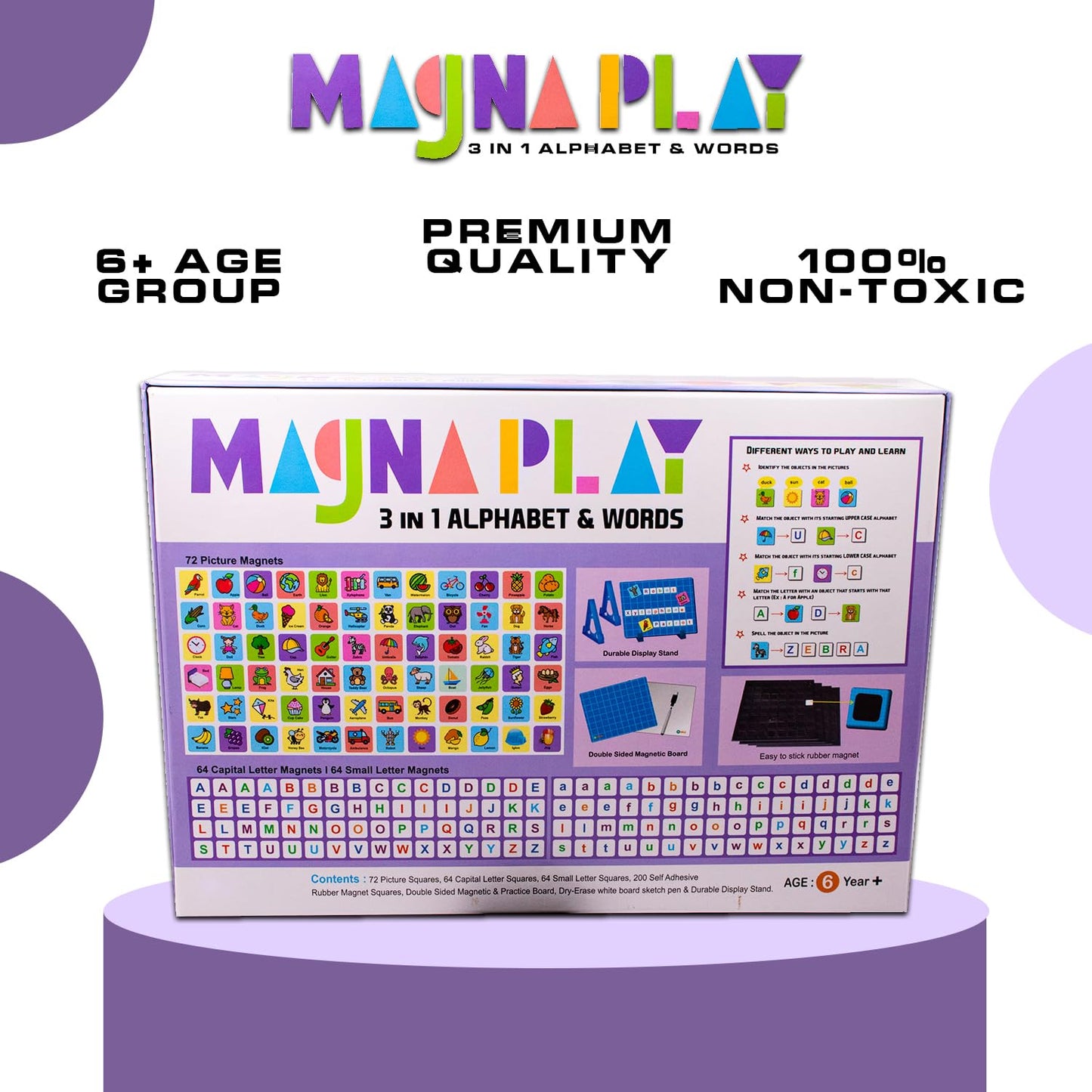 3-in-1 Alphabet & Words Magnetic Learning Set for Kids