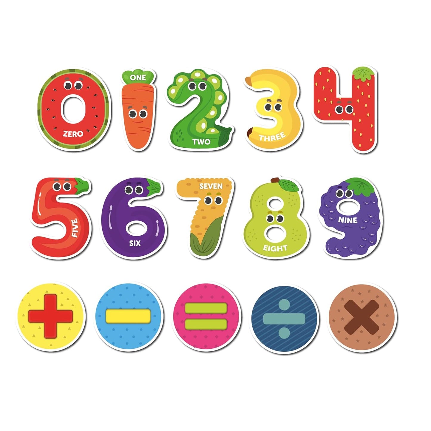 Play Panda Magnetic Numbers & Math Symbols – Fun with Fruits & Veggies!