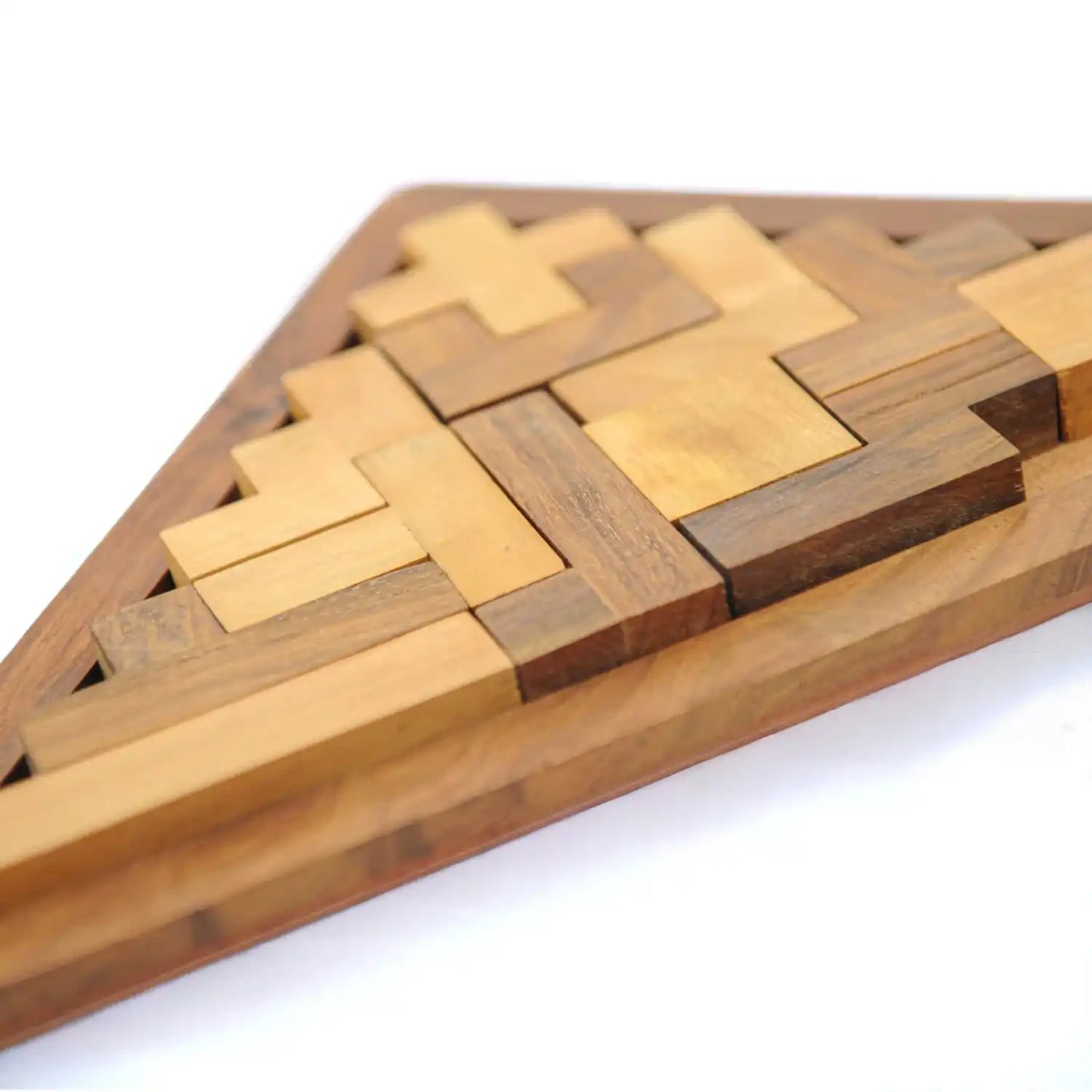 Triangle Pentomino (Tetris) Puzzle | Classic Wooden Brain Teaser for Kids 6+ Year | Develop Problem-Solving Skills